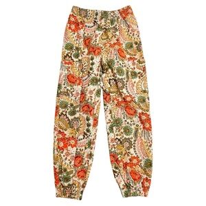 Urban Outfitters floral retro corduroy cargo joggers XS